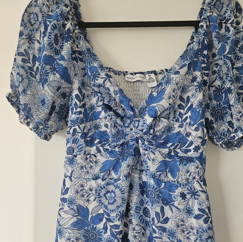 Sincerely Jules Blue Floral Mini Dress - Picture 2 of 3